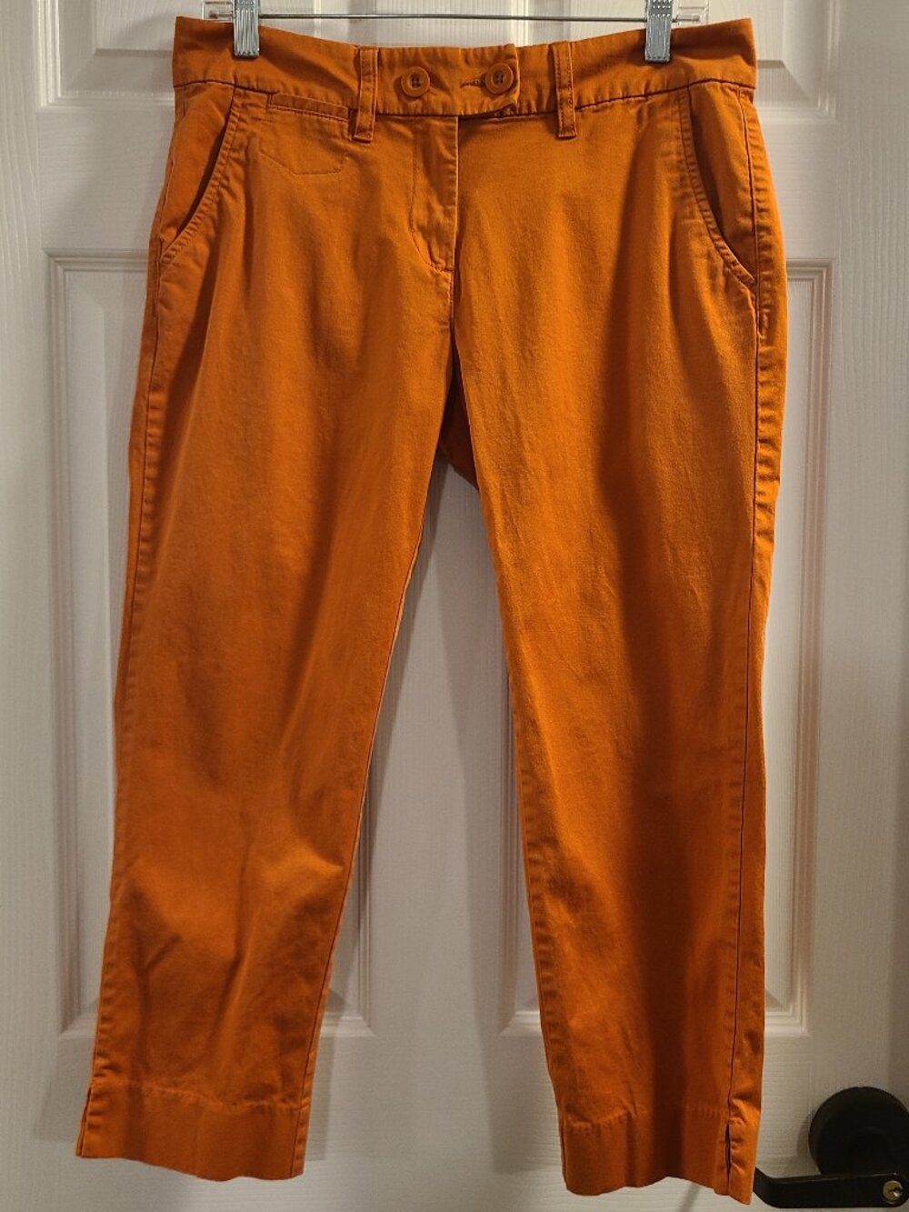 Womens Tommy Hilfiger Hampton Stretch Slim Chino Ankle Pants Size 8 Orange